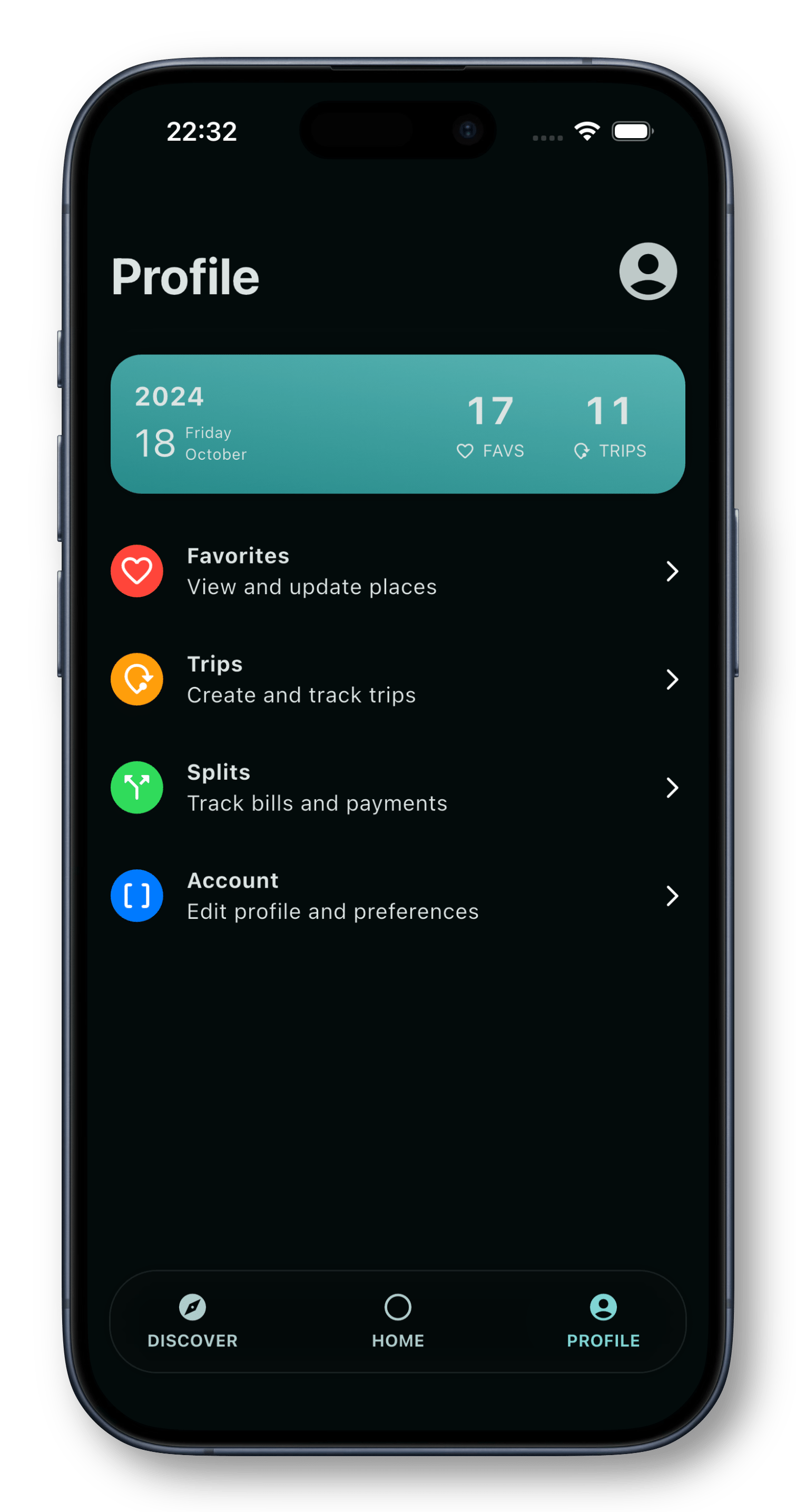 dayhero app profile phone mockup